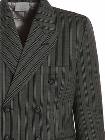 VTMNTS Blazer Tonal Double Breasted Tailored Black