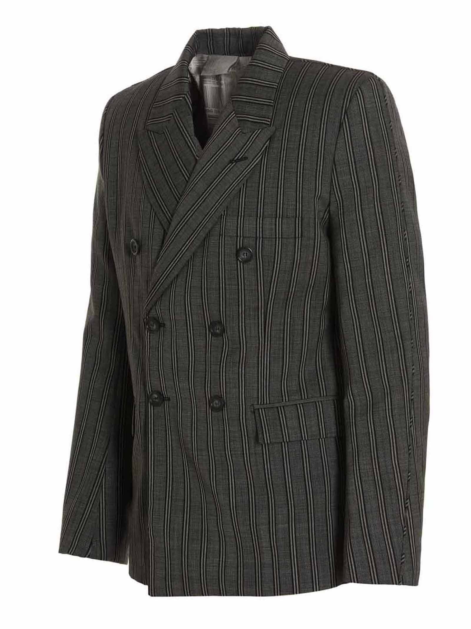 VTMNTS Blazer Tonal Double Breasted Tailored Black