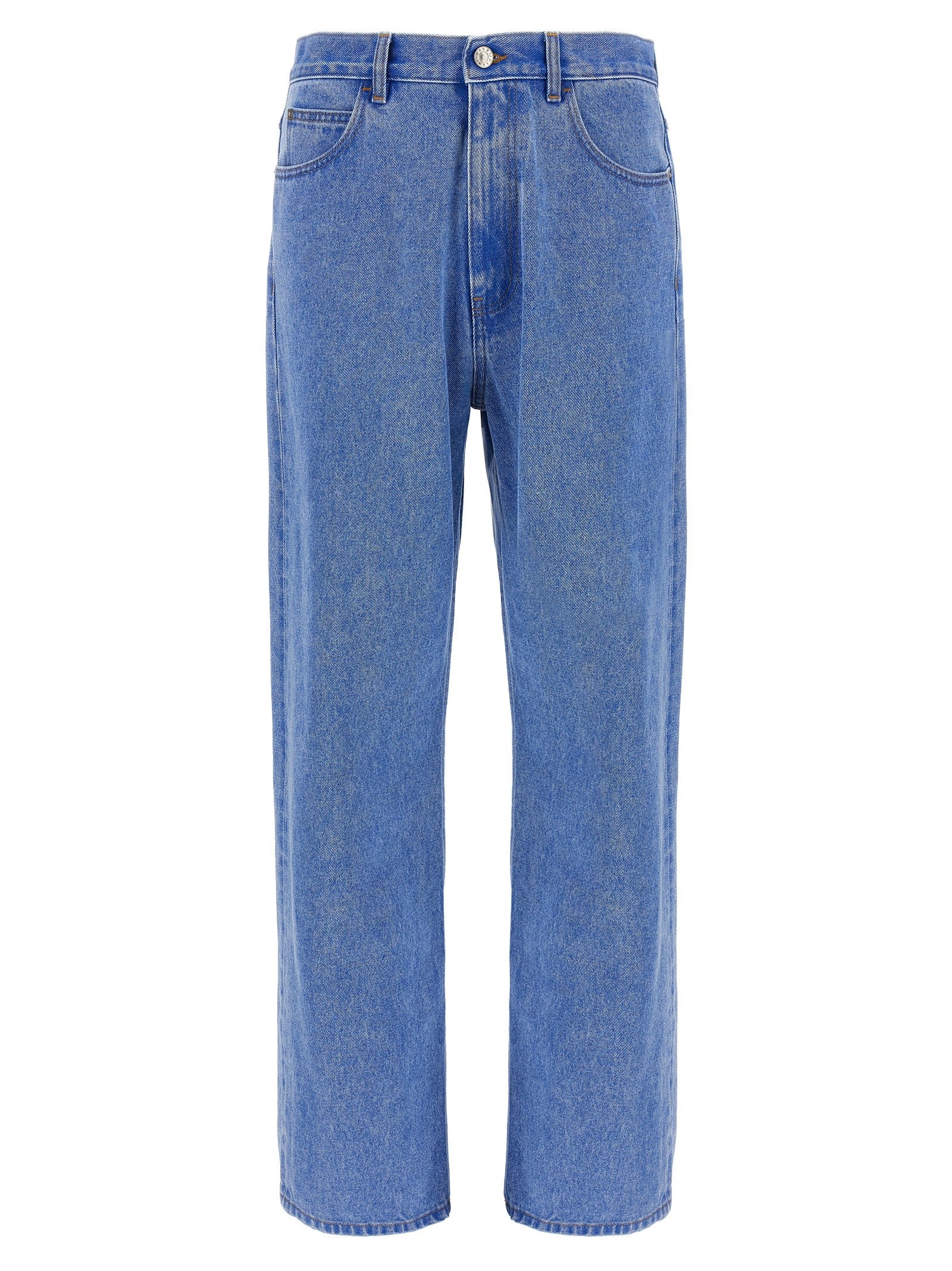 Marni Bleached Coated Jeans Blue