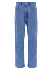 Marni Bleached Coated Jeans Blue