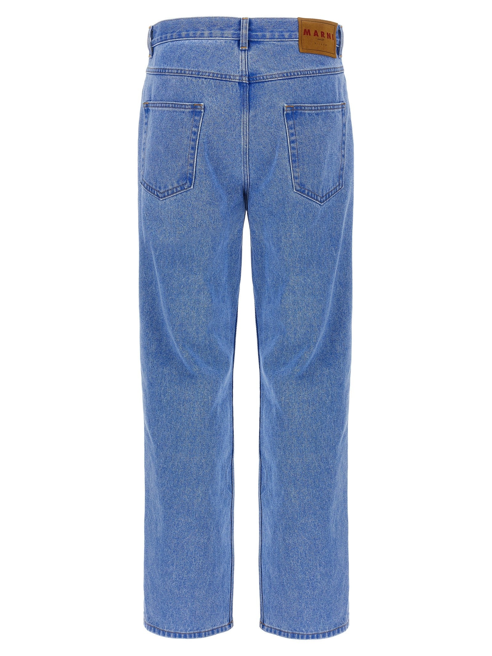 Marni Bleached Coated Jeans Blue