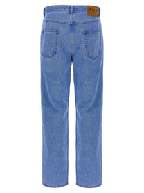 Marni Bleached Coated Jeans Blue