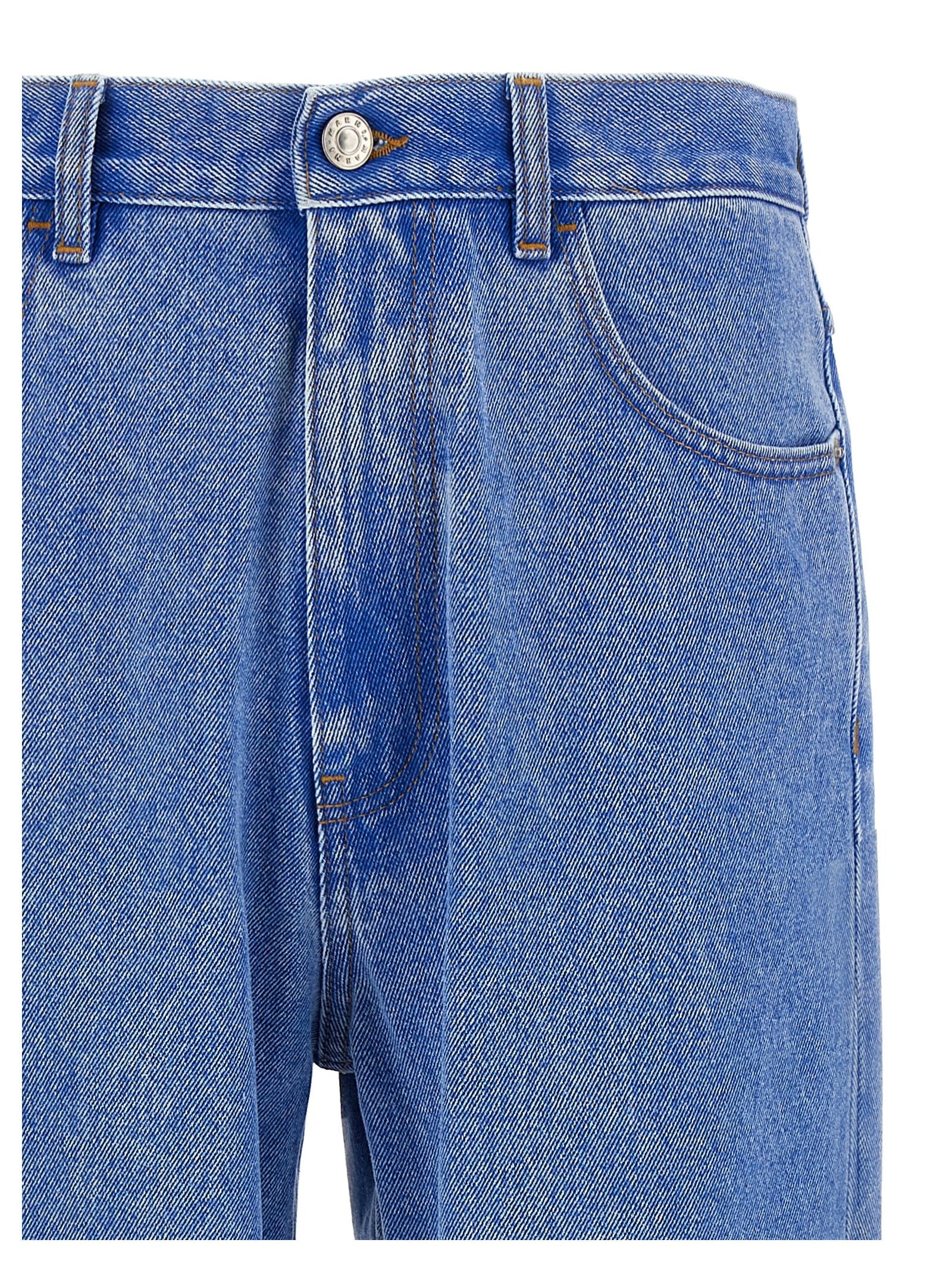 Marni Bleached Coated Jeans Blue