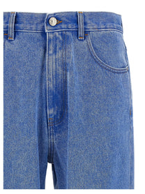 Marni Bleached Coated Jeans Blue