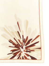 Brunello Cucinelli Bloom Print Scarf Beige, view 2