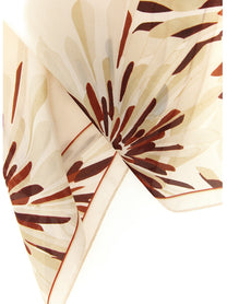 Brunello Cucinelli Bloom Print Scarf Beige