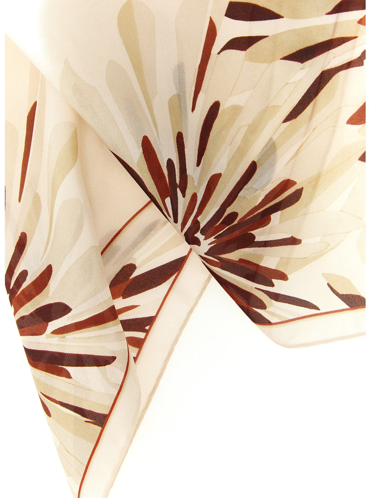Brunello Cucinelli Bloom Print Scarf Beige, view 3