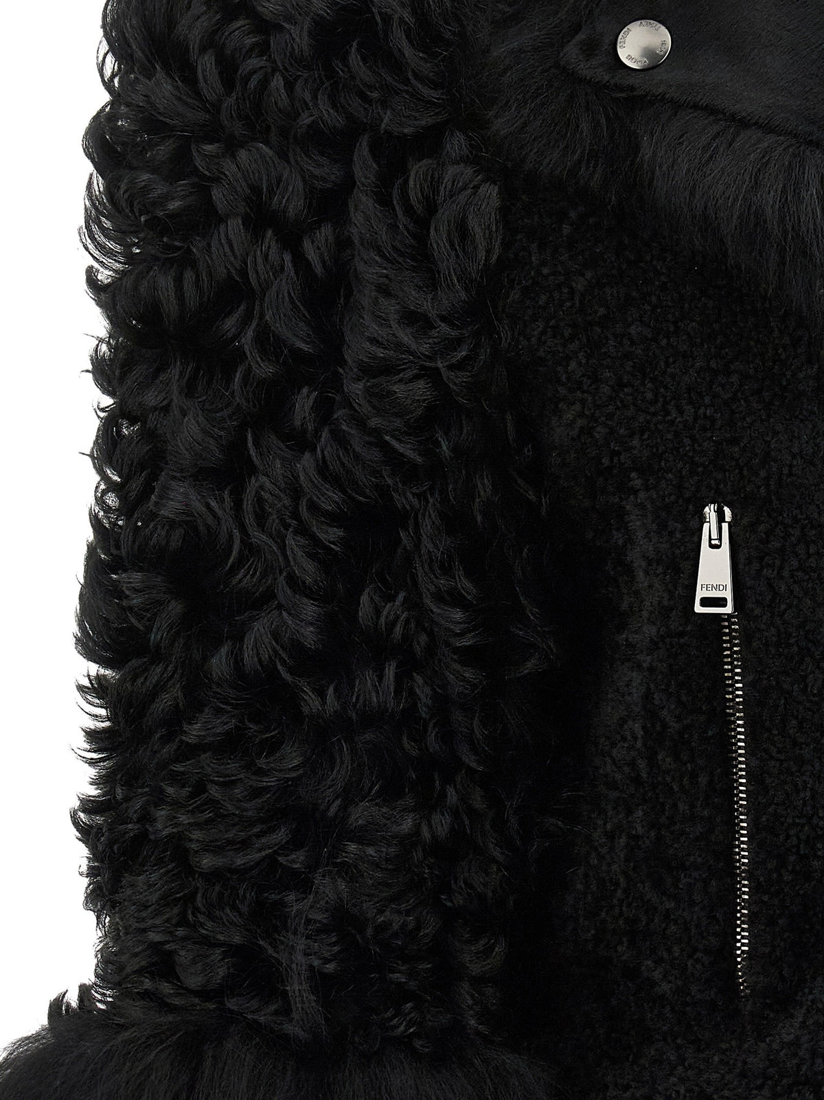 Fendi Blouson Biker Jacket Black