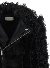Fendi Blouson Biker Jacket Black
