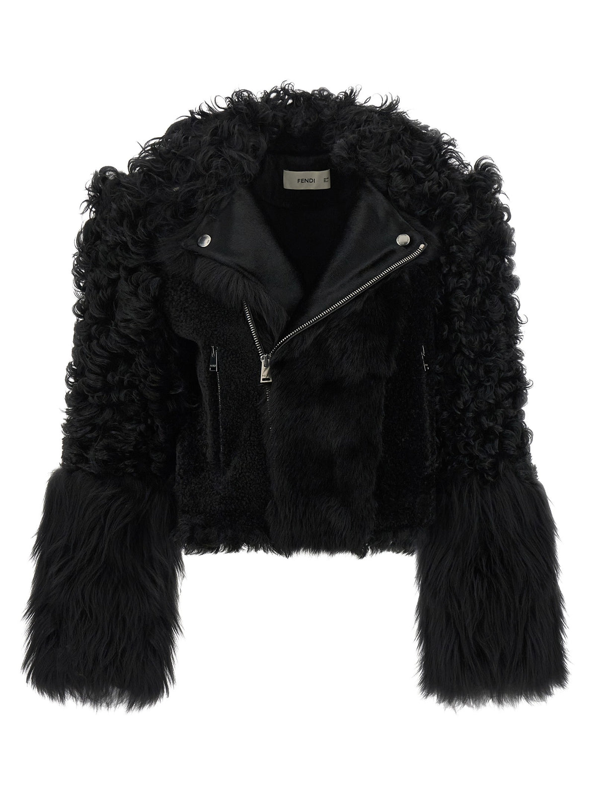 Fendi Blouson Biker Jacket Black