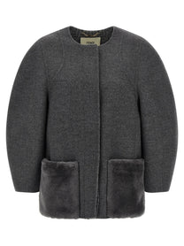 Fendi Blouson Cocoon Grey