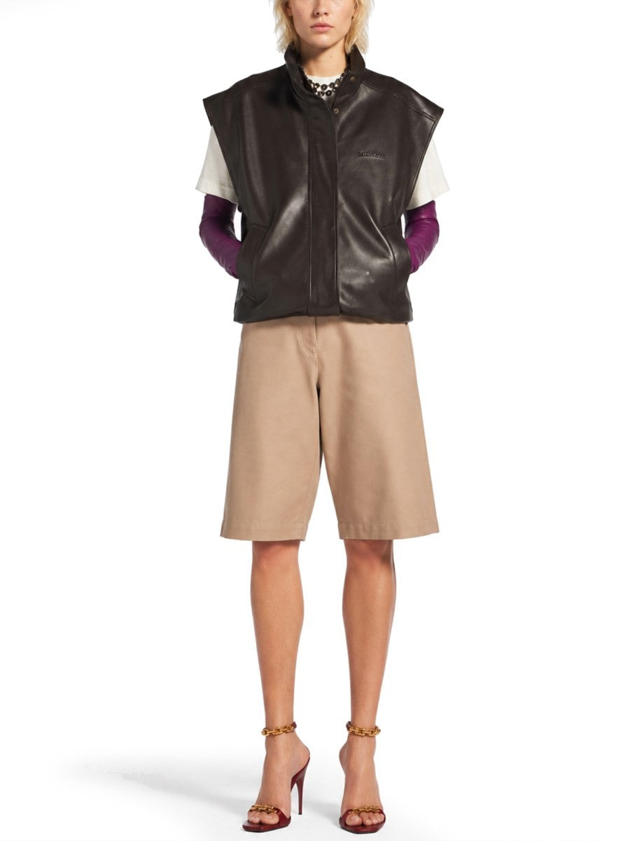 Balenciaga Women's Leather Soft Blouson Brown, view 2