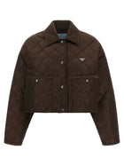 PRADA Blouson Re Nylon Brown