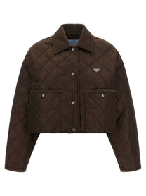 PRADA Blouson Re Nylon Brown