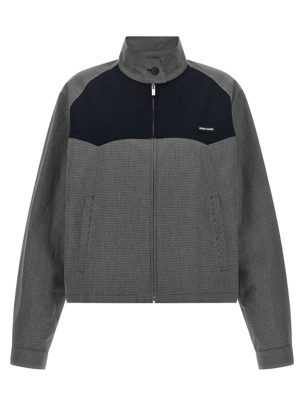 Miu Miu Blouson Vichy Check Grey