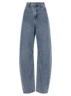 self-portrait Blue Barrel Leg Jeans Blue