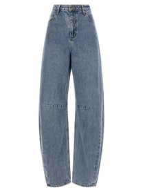 self-portrait Blue Barrel Leg Jeans Blue