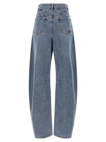 self-portrait Blue Barrel Leg Jeans Blue