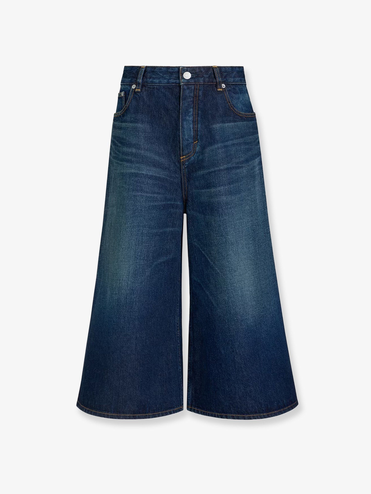 ALAÏA Women's Blue Denim Bermuda Shorts Blue