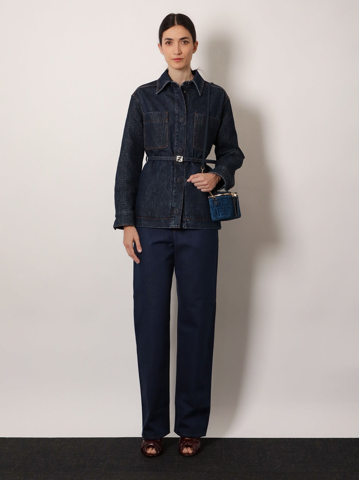 Fendi Women's FF Reverse Jeans Blue, view 2