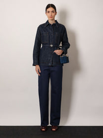 Fendi Women's FF Reverse Jeans Blue
