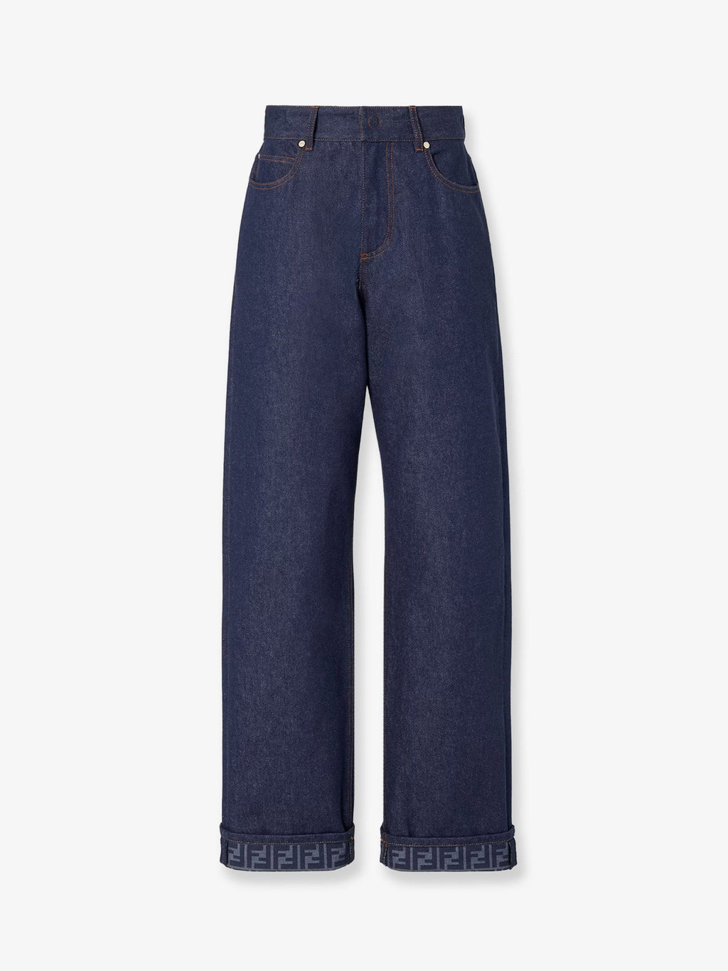 Fendi Women's FF Reverse Jeans Blue