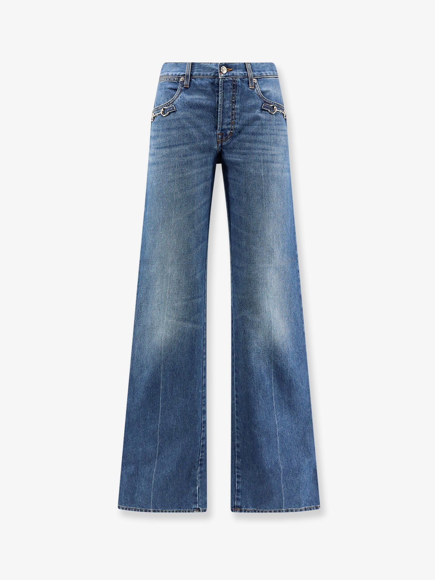 Gucci Women's Blue Denim Jeans Blue