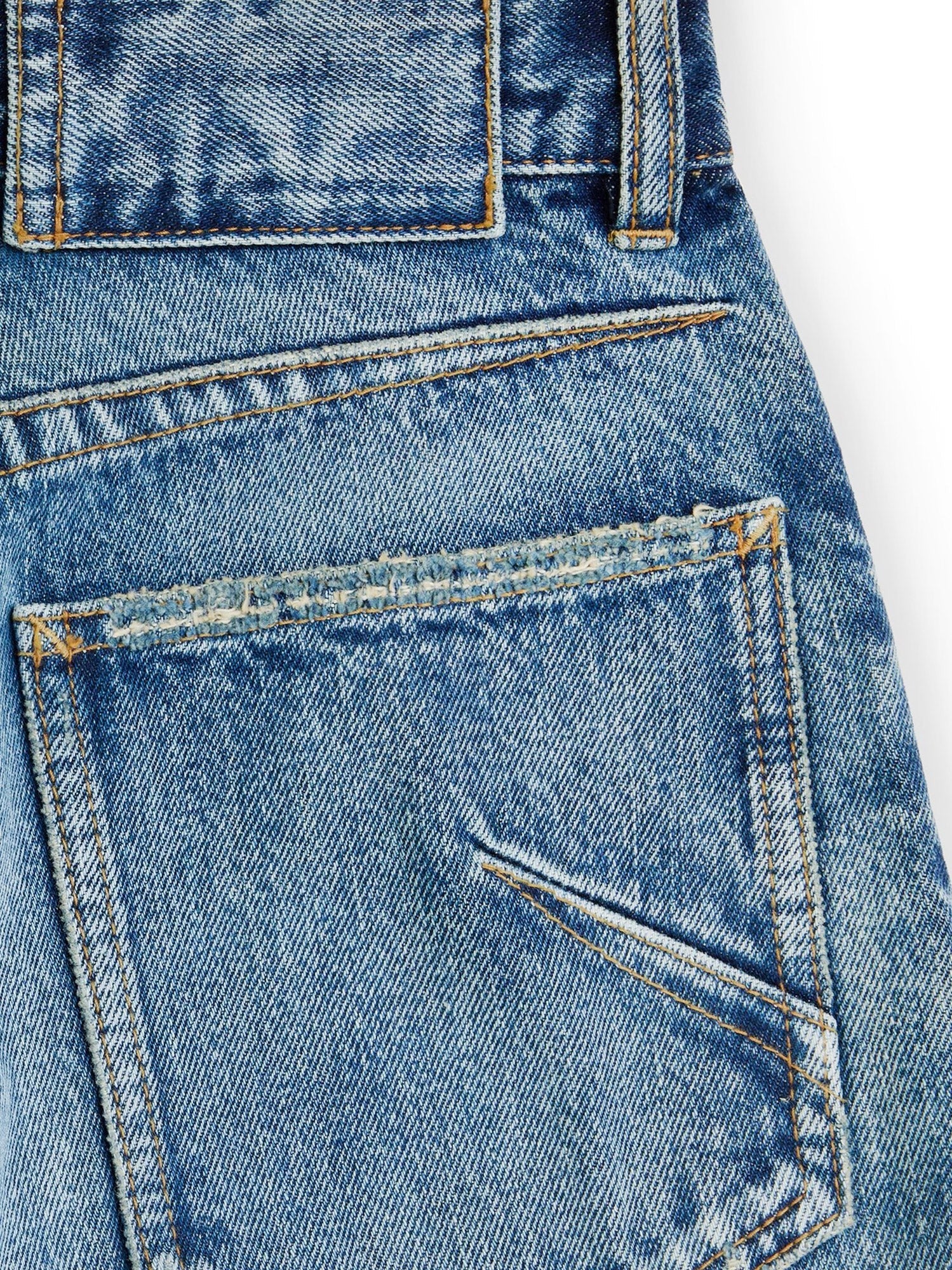ALAÏA Women's Blue Denim Jeans DIRTY WASH