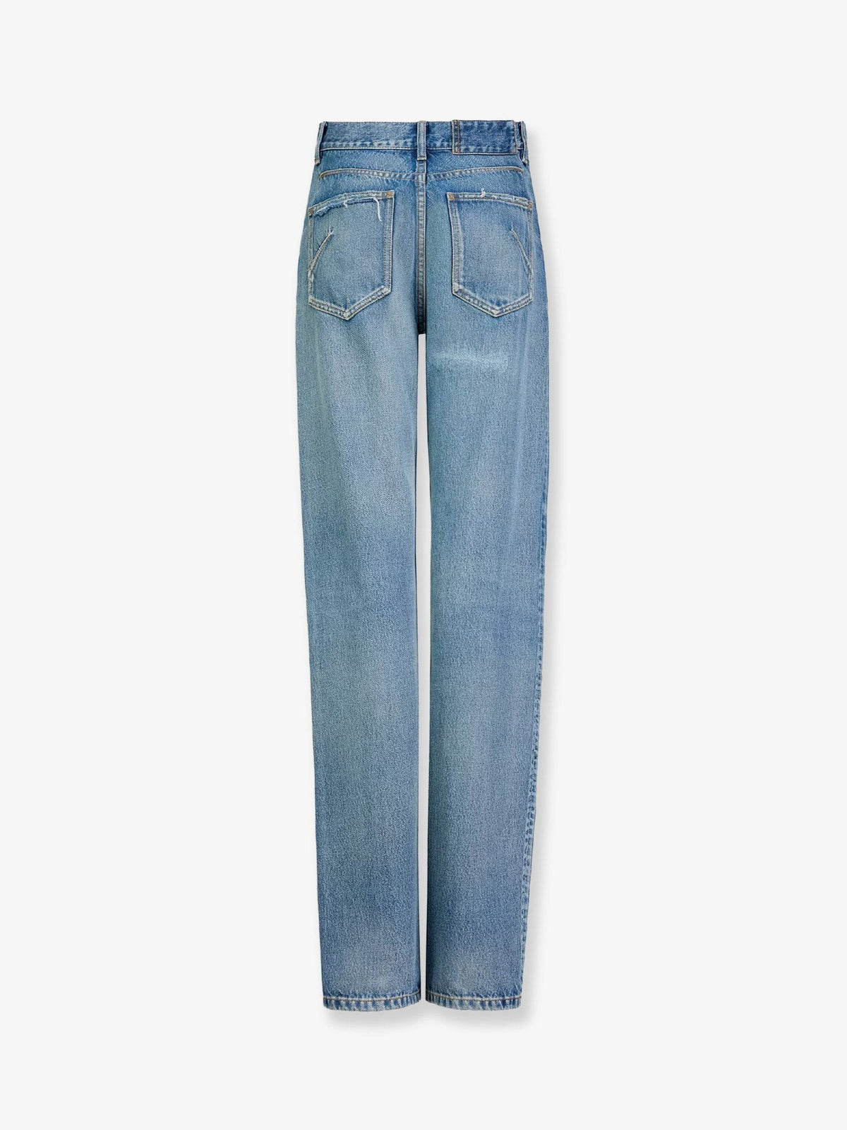 ALAÏA Women's Blue Denim Jeans DIRTY WASH