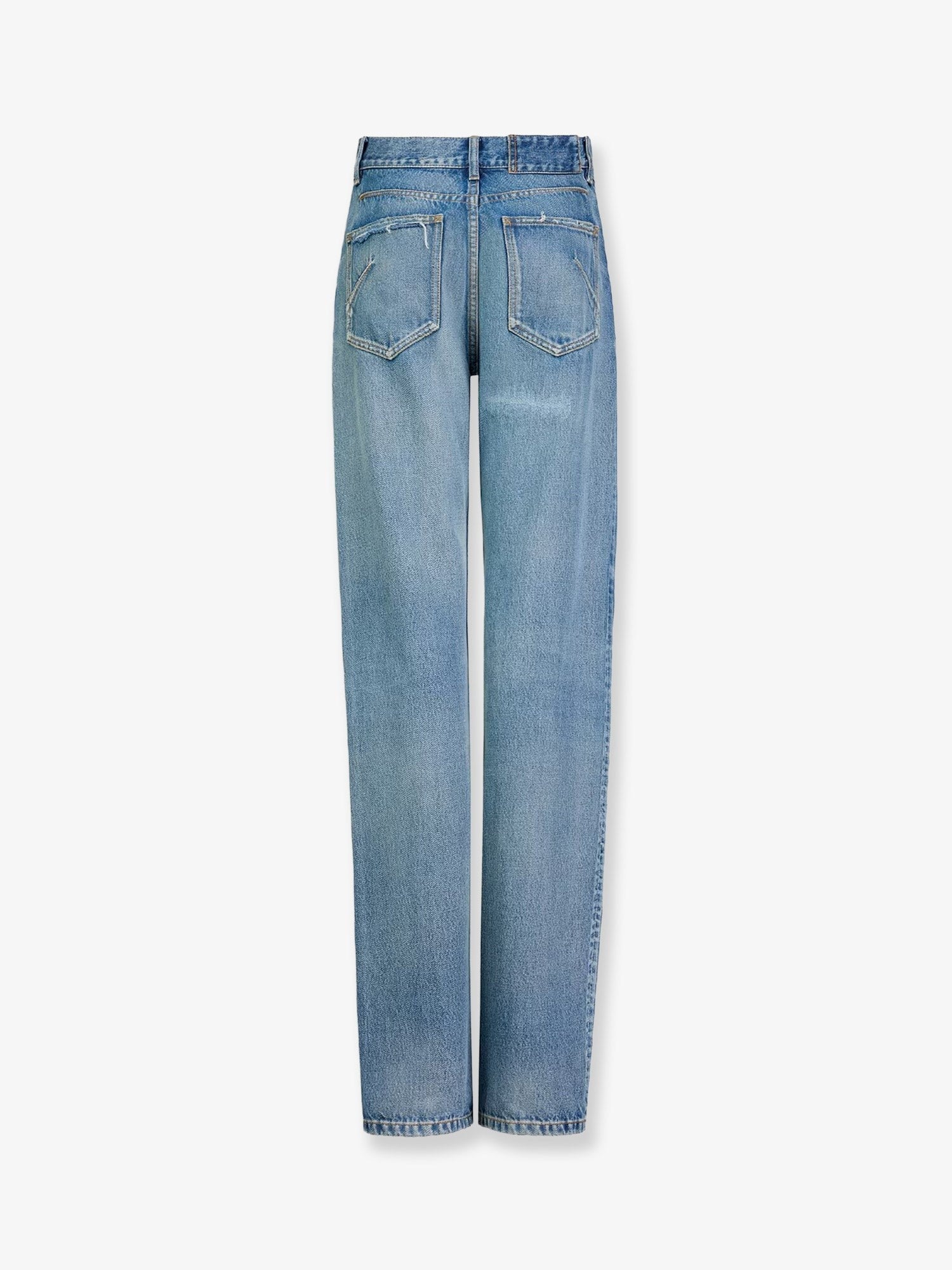 ALAÏA Women's Blue Denim Jeans DIRTY WASH