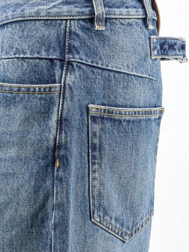 The Attico Women's Blue Denim Jeans Blue