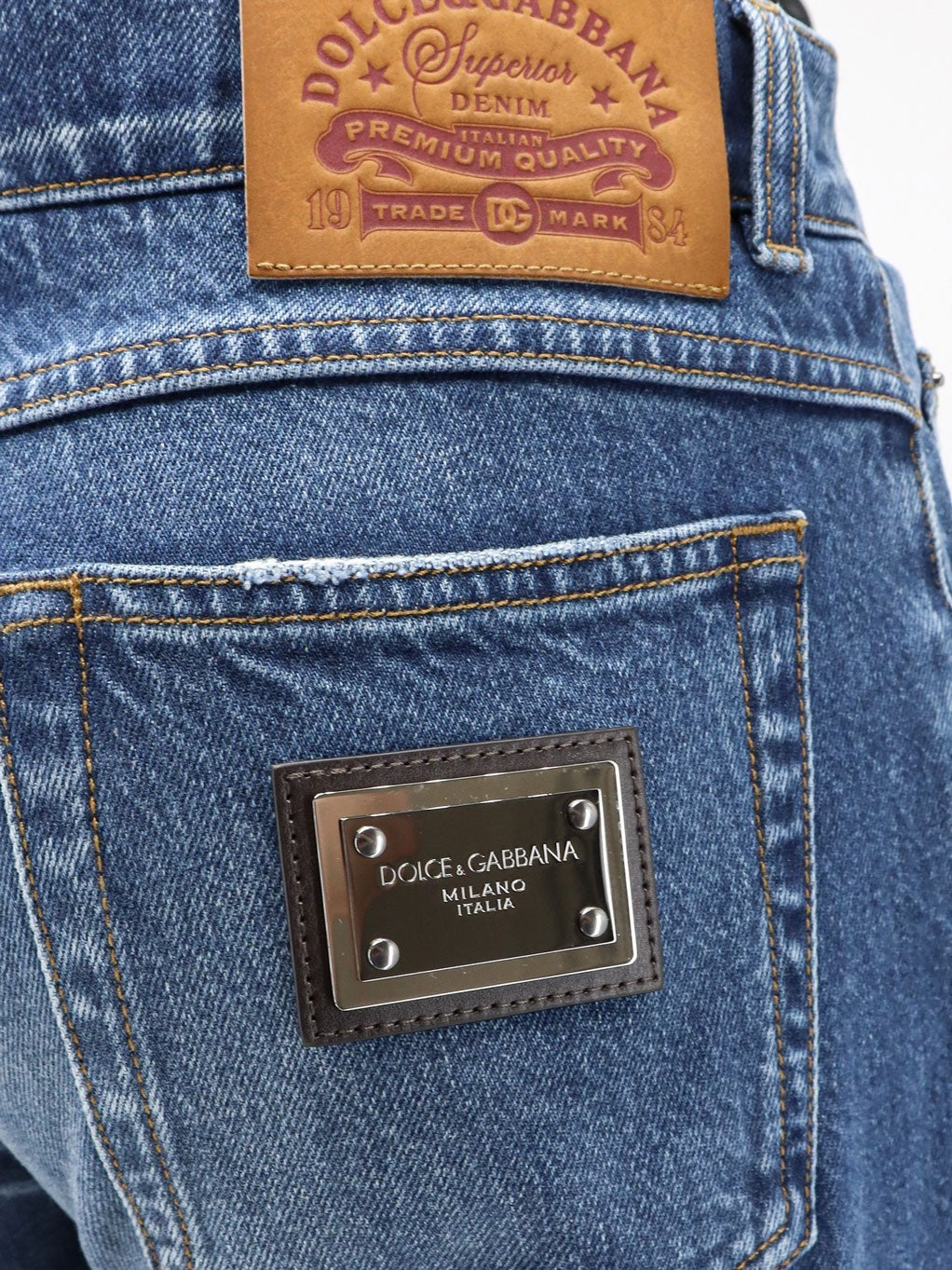 Dolce &amp; Gabbana Men's Blue Denim Jeans Blue