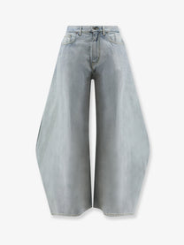 Dior Women's Blue Denim Loose Jeans Grey