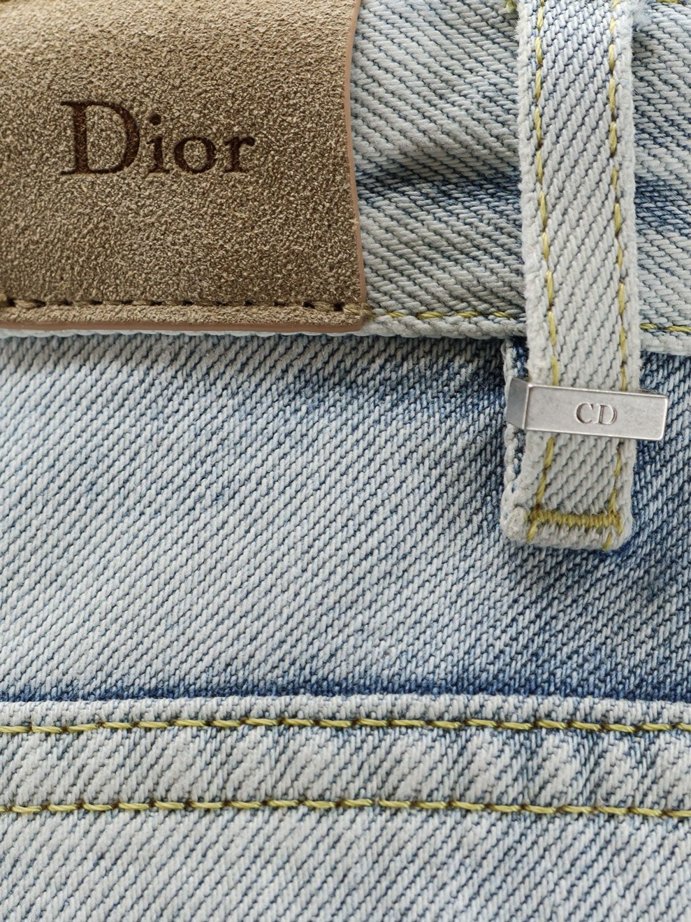 Dior Women's Blue Denim Loose Jeans Grey