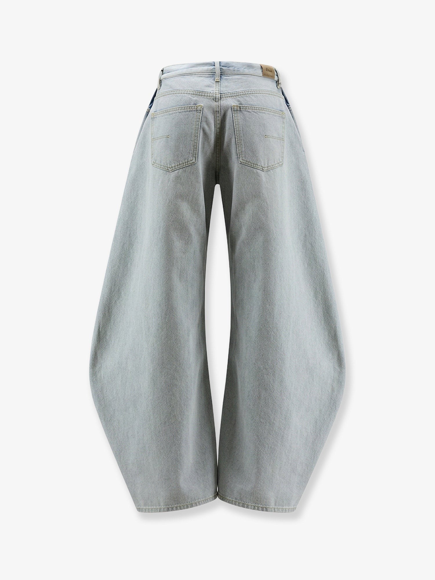 Dior Women's Blue Denim Loose Jeans Grey