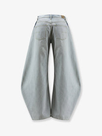 Dior Women's Blue Denim Loose Jeans Grey