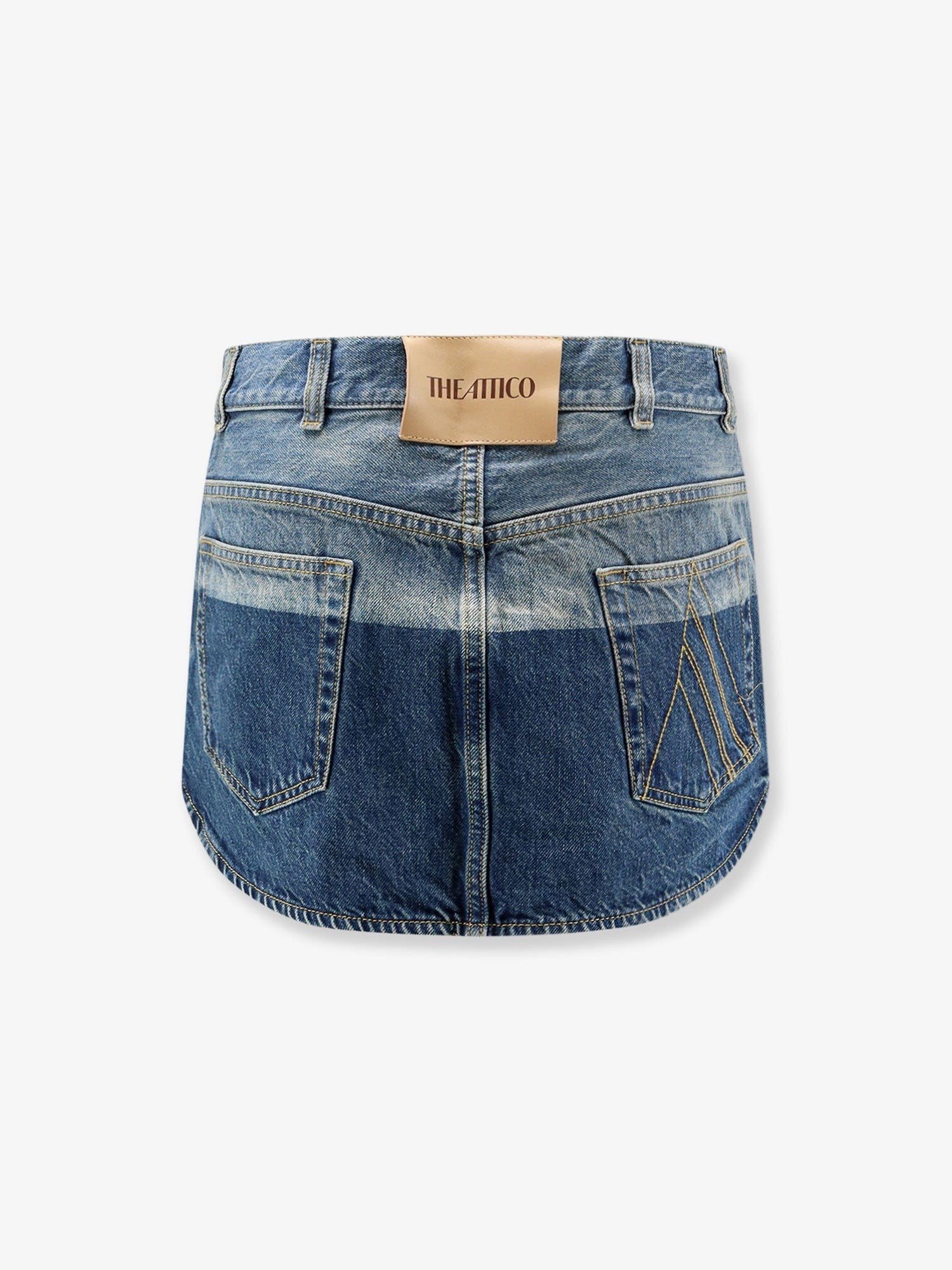 The Attico Women's Blue Denim Mini Skirt Blue