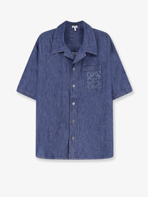 Loewe Men's Blue Denim Shirt Blue