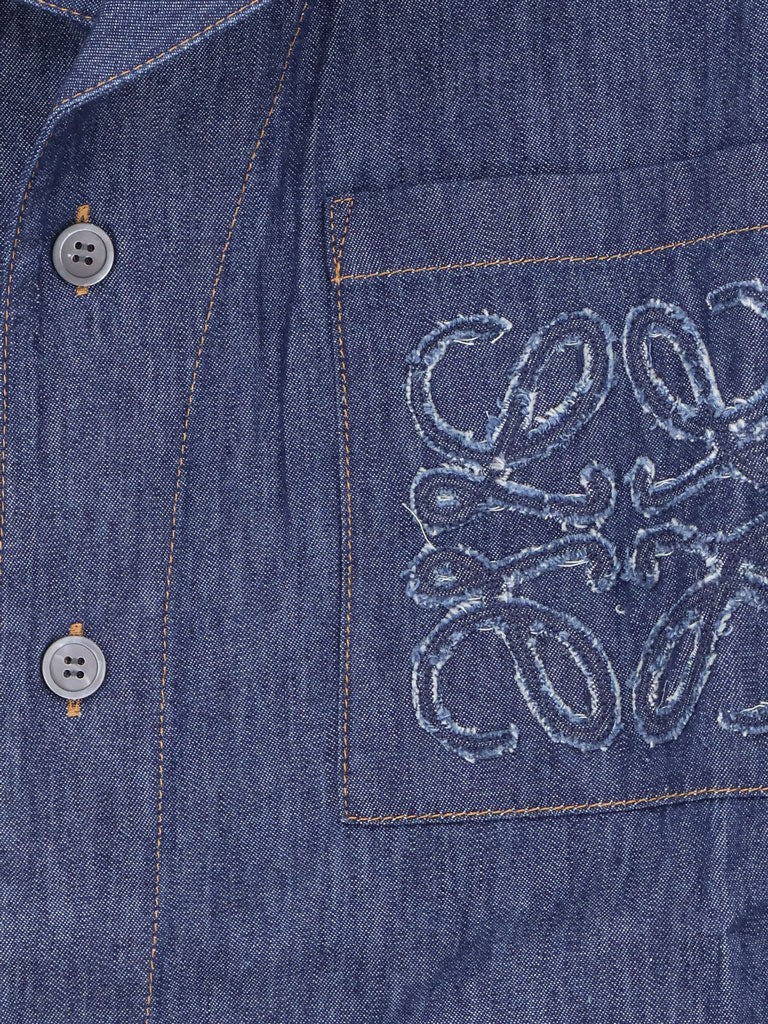 Loewe Men's Blue Denim Shirt Blue