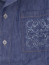 Loewe Men's Blue Denim Shirt Blue