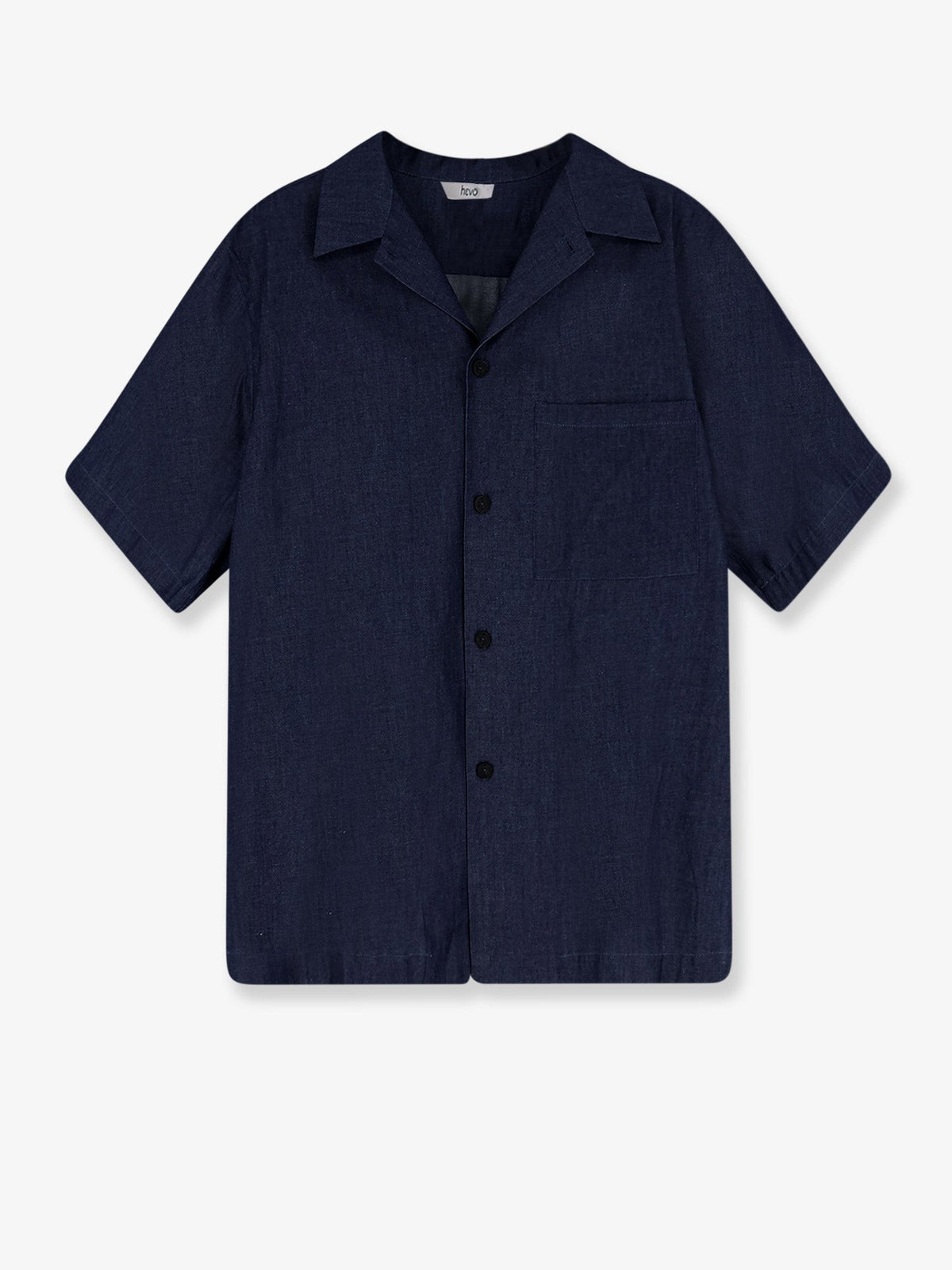 Hevò Men's Blue Denim Shirt Blue