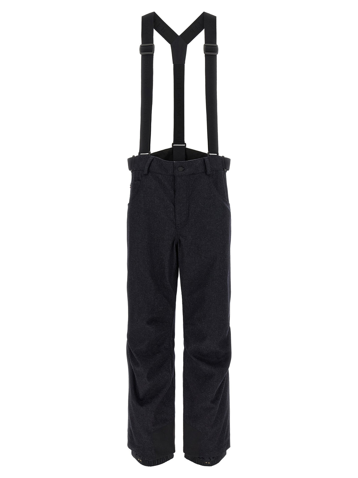 Moncler Grenoble Blue Denim Ski Bib Shorts Blue