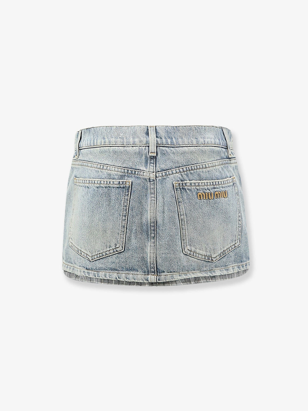 Miu Miu Women's Blue Denim Skirt Blue, view 2