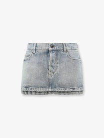 Miu Miu Women's Blue Denim Skirt Blue