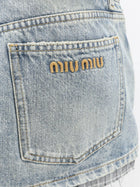 Miu Miu Women's Blue Denim Skirt Blue, view 3