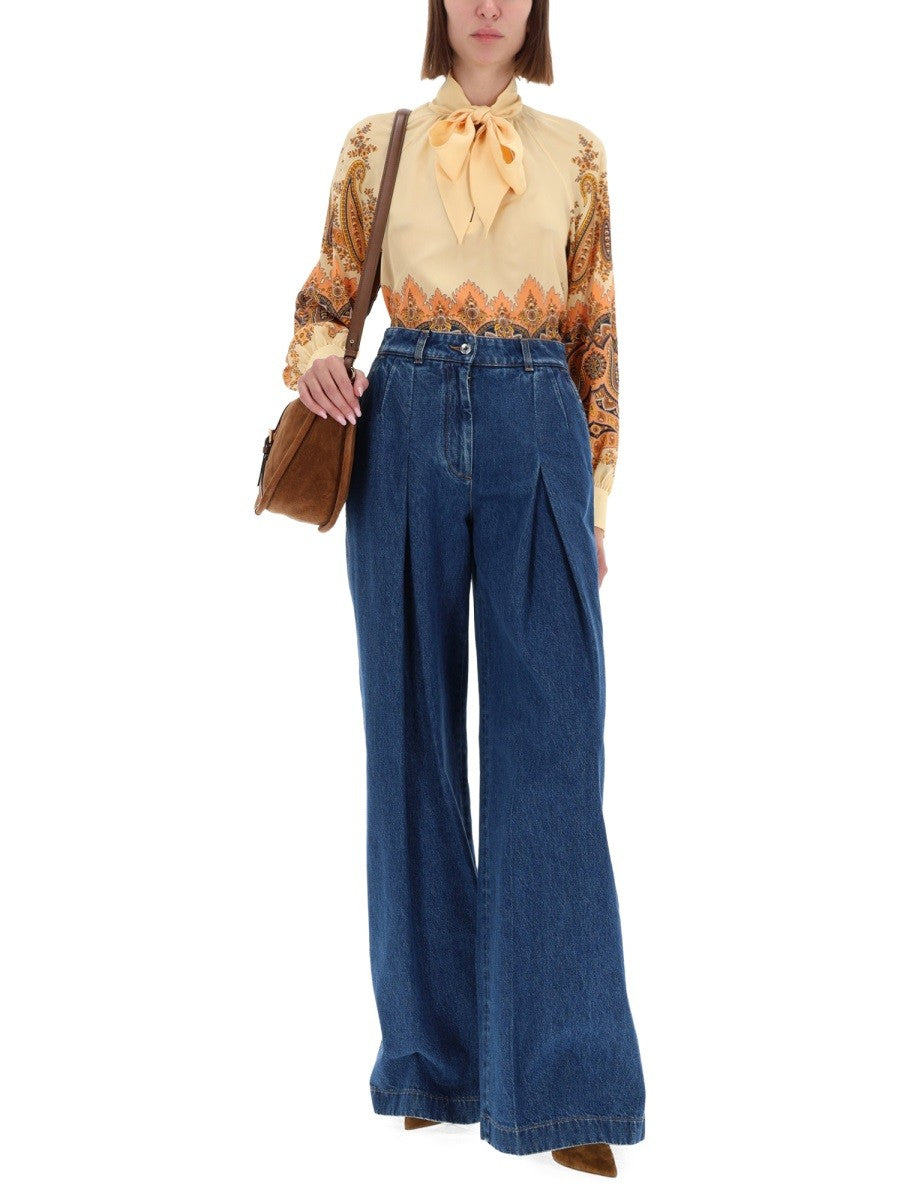 Etro Women's Blue Printed Multicolor