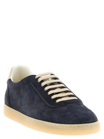 Brunello Cucinelli Blue Suede Sneakers Blue
