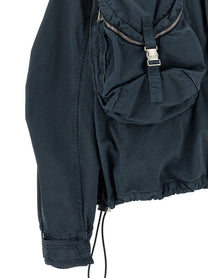 The Attico Blue Utility Bomber Jacket Blue, view 4