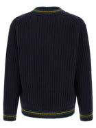 Lacoste Blue Neck Sweater Blue, view 2