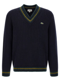 Lacoste Blue Neck Sweater Blue